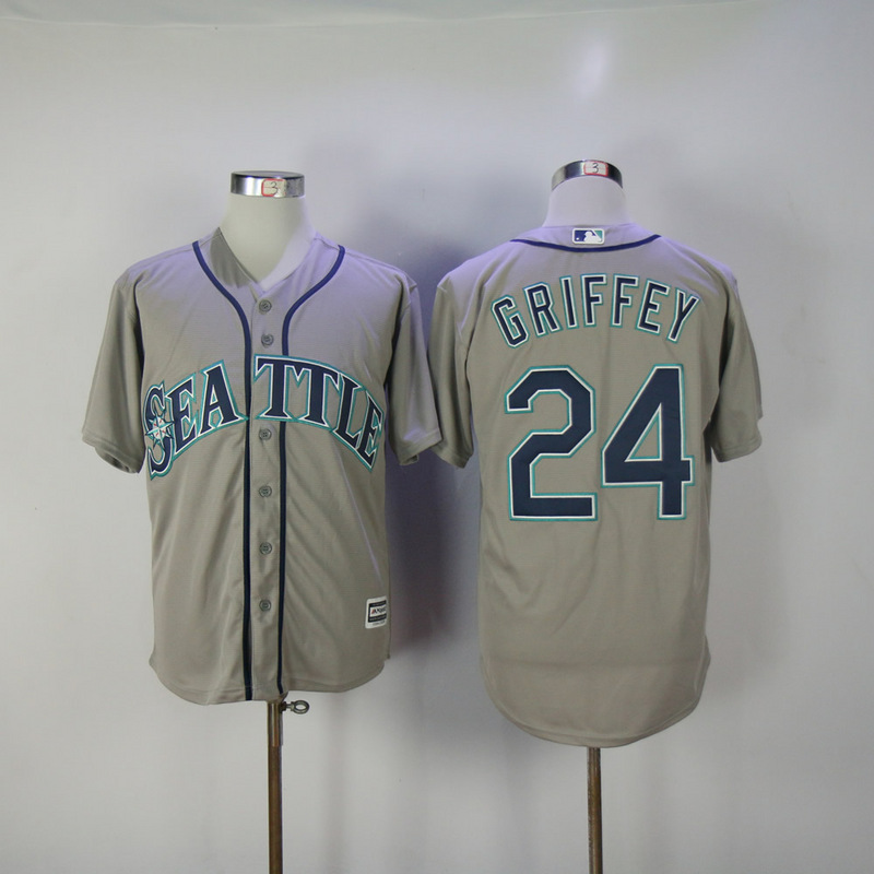 2017 MLB Seattle Mariners #24 Griffey Grey Game Jerseys->san francisco giants->MLB Jersey